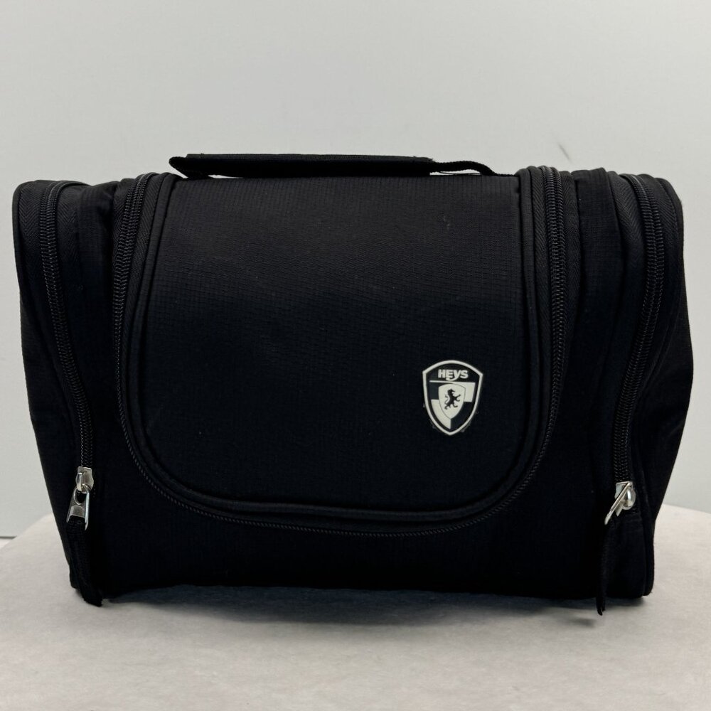 Heys Black Hanging Toiletry Bag Travel Organizer Multiple Compartments Diddy Bag